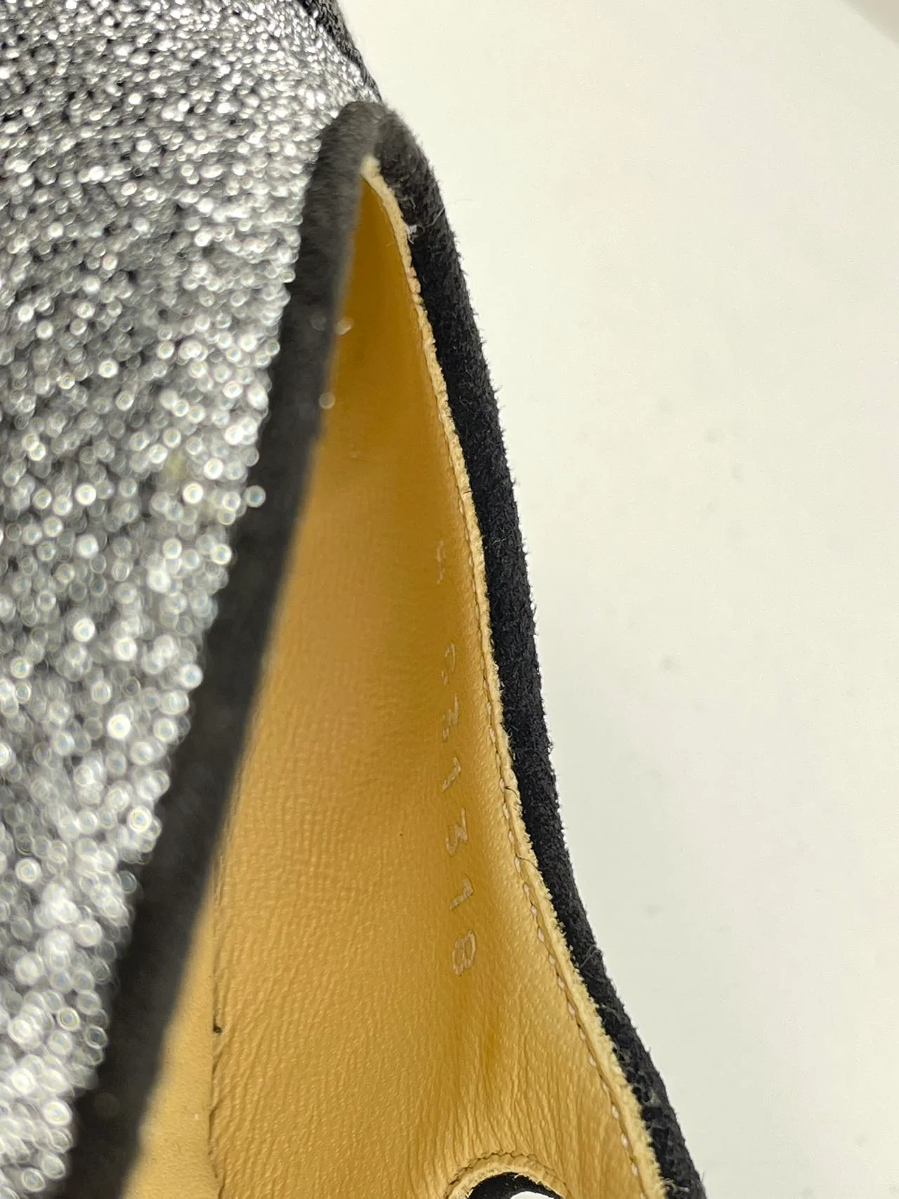 used-Chanel glitter slingback pumps with CC logo 37 limited edition-MILOURA