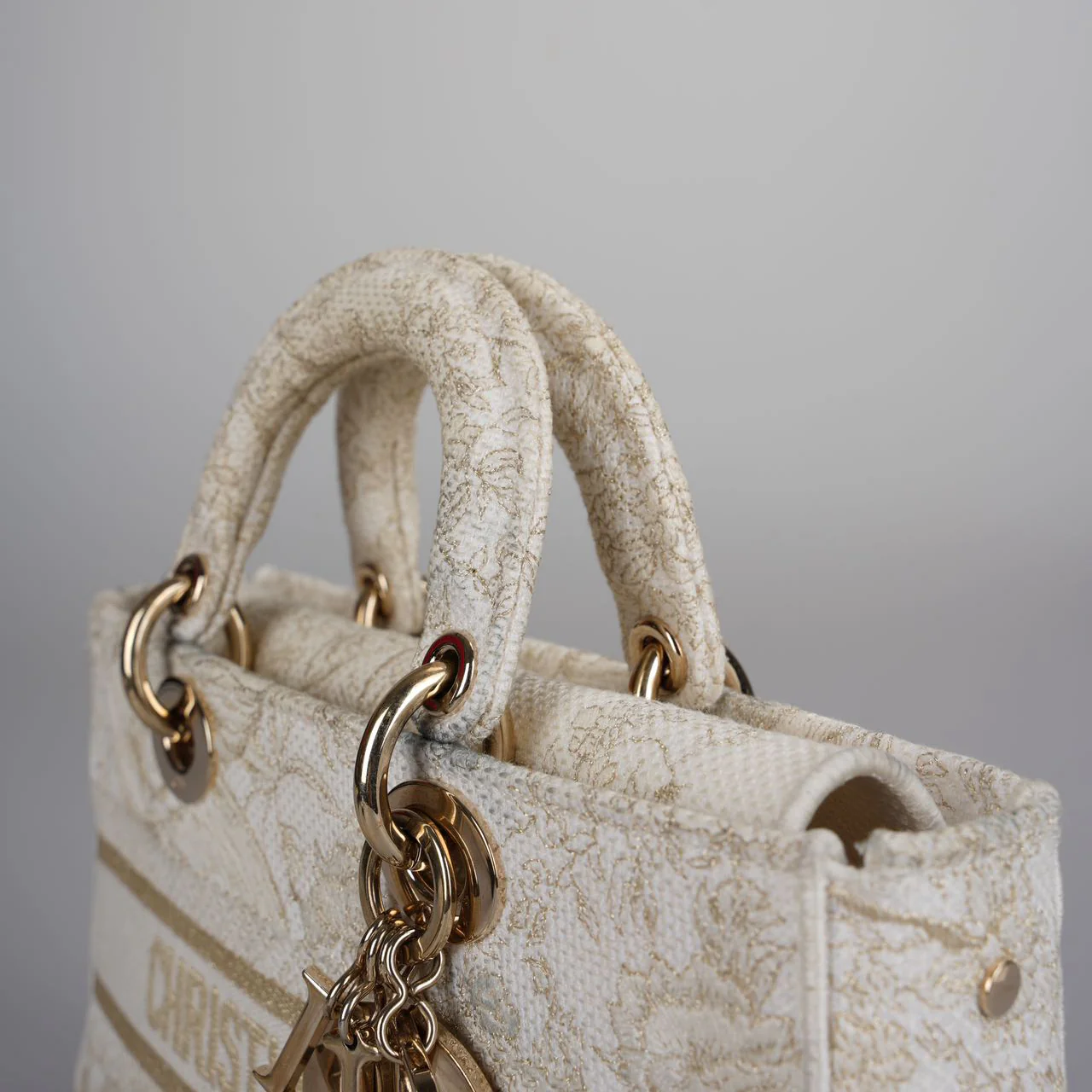 used-Christian Dior Lady D-Joy Bag in Beige-MILOURA