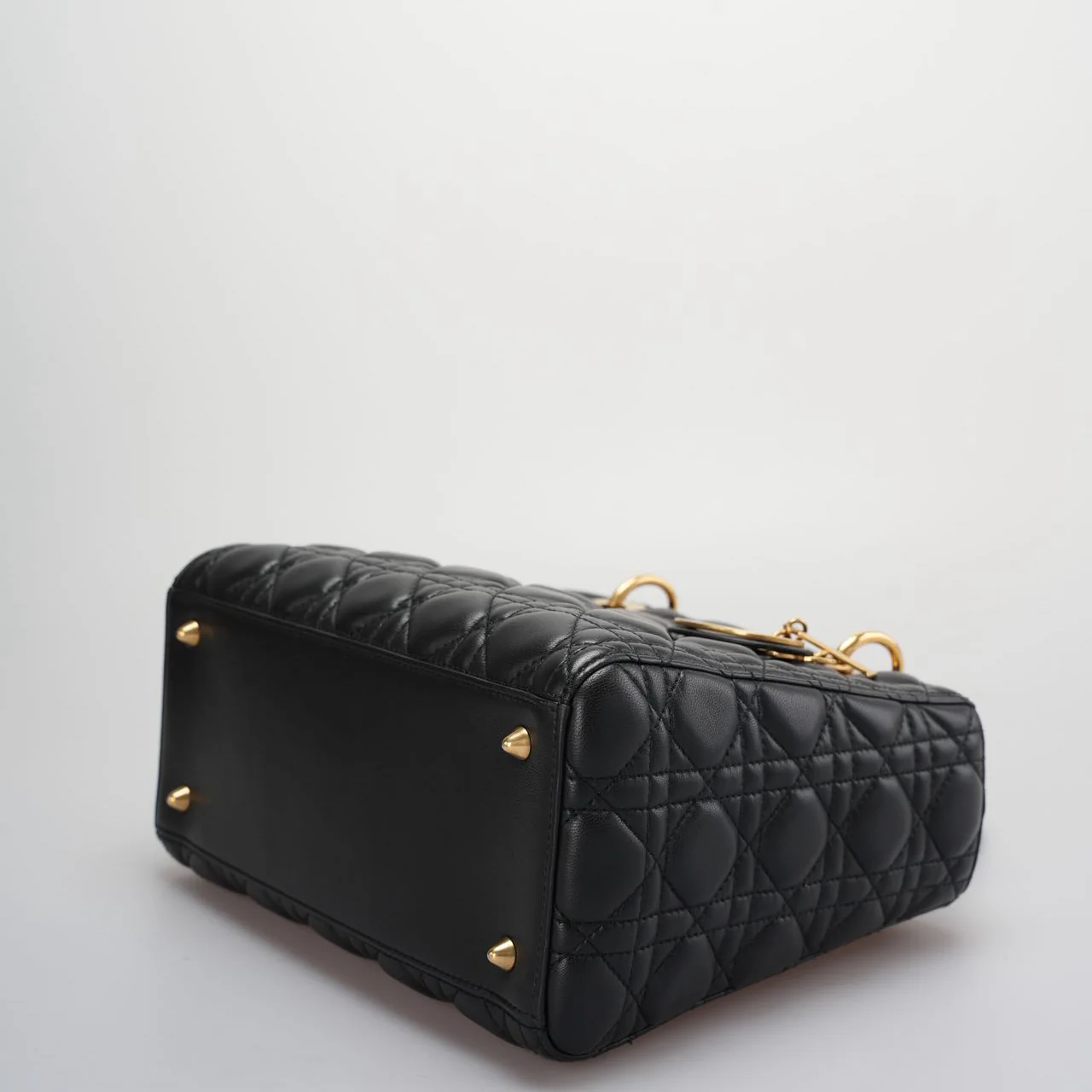 Christian Dior Black Medium Lambskin Leather with Gold Hardware from 2017