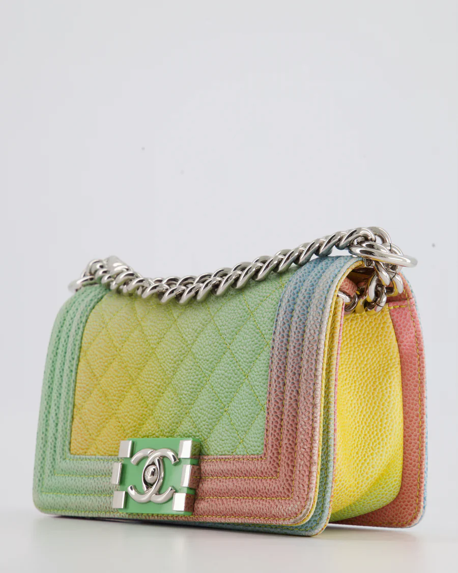 used-Chanel Caviar Quilted Small Cuba Rainbow Leboy Bag in Multicolour-MILOURA