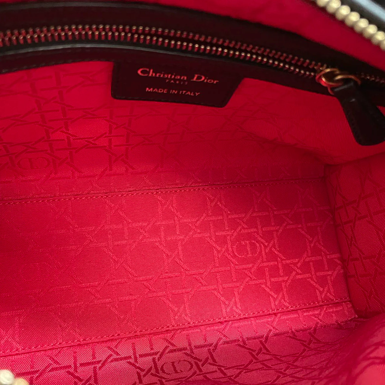 Christian Dior Black Medium Lambskin Leather with Gold Hardware from 2017