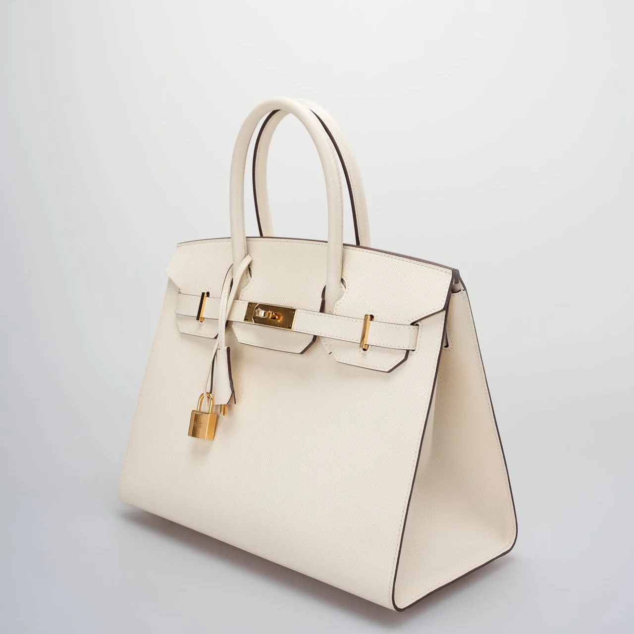 used-Hermes Birkin 30 sellier Bag In Nata Epsom Leather with Gold Hardware-MILOURA