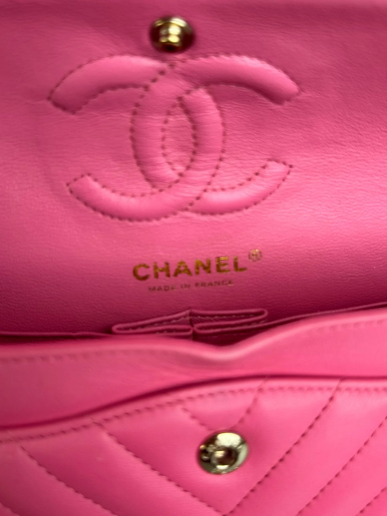 used-Chanel Small Quilted Flap Bag Pink Lambskin-MILOURA