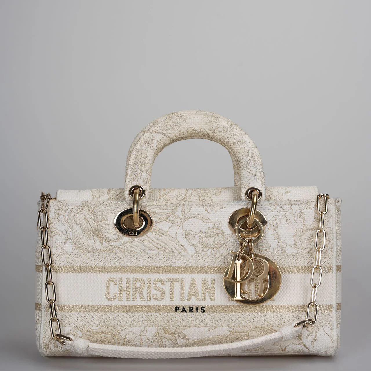 used-Christian Dior Lady D-Joy Bag in Beige-MILOURA