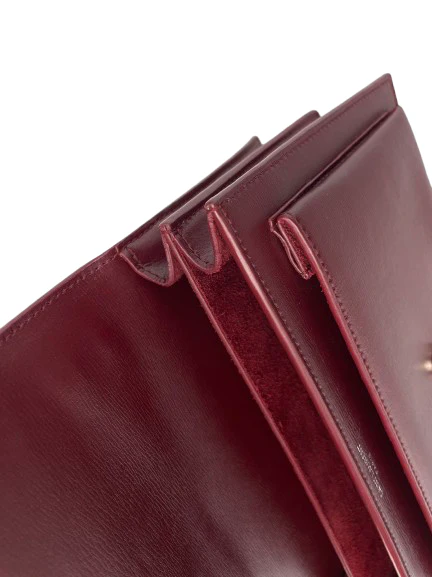 used-Saint Laurent Sunset bag in Burgundy-MILOURA