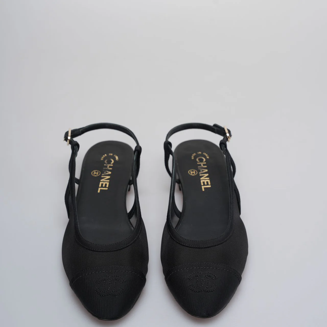 used-Chanel Slingback Sandals size 39 in Black-MILOURA