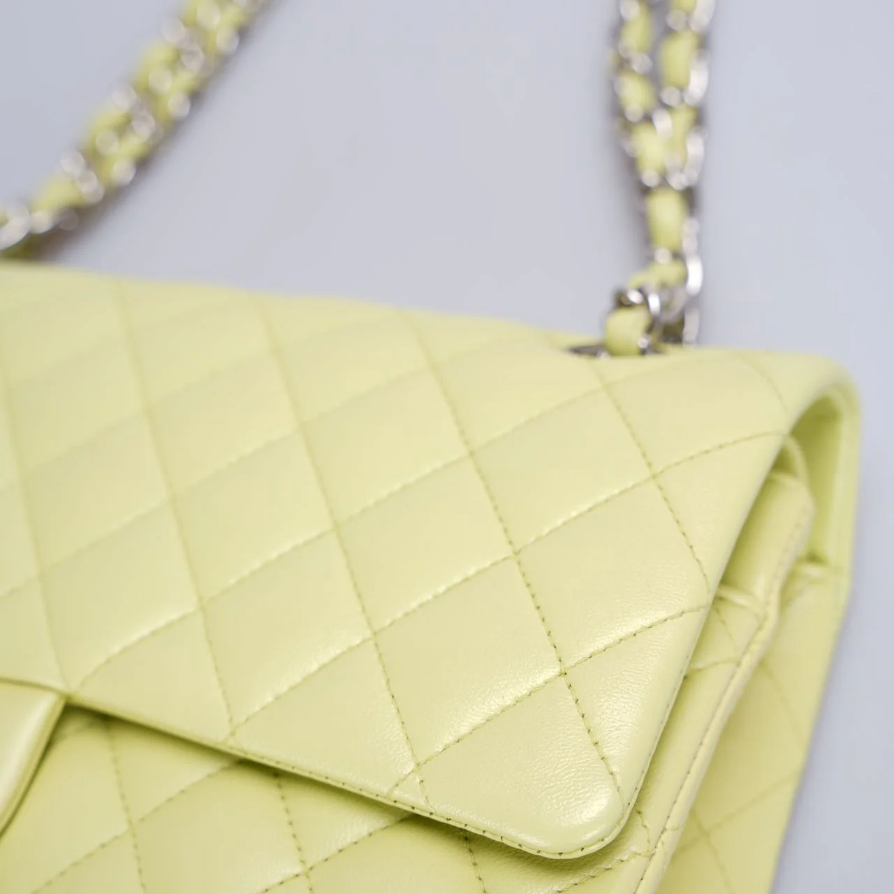 used-Chanel Medium Timeless Flap Bag in Pastel Butter Yellow-MILOURA