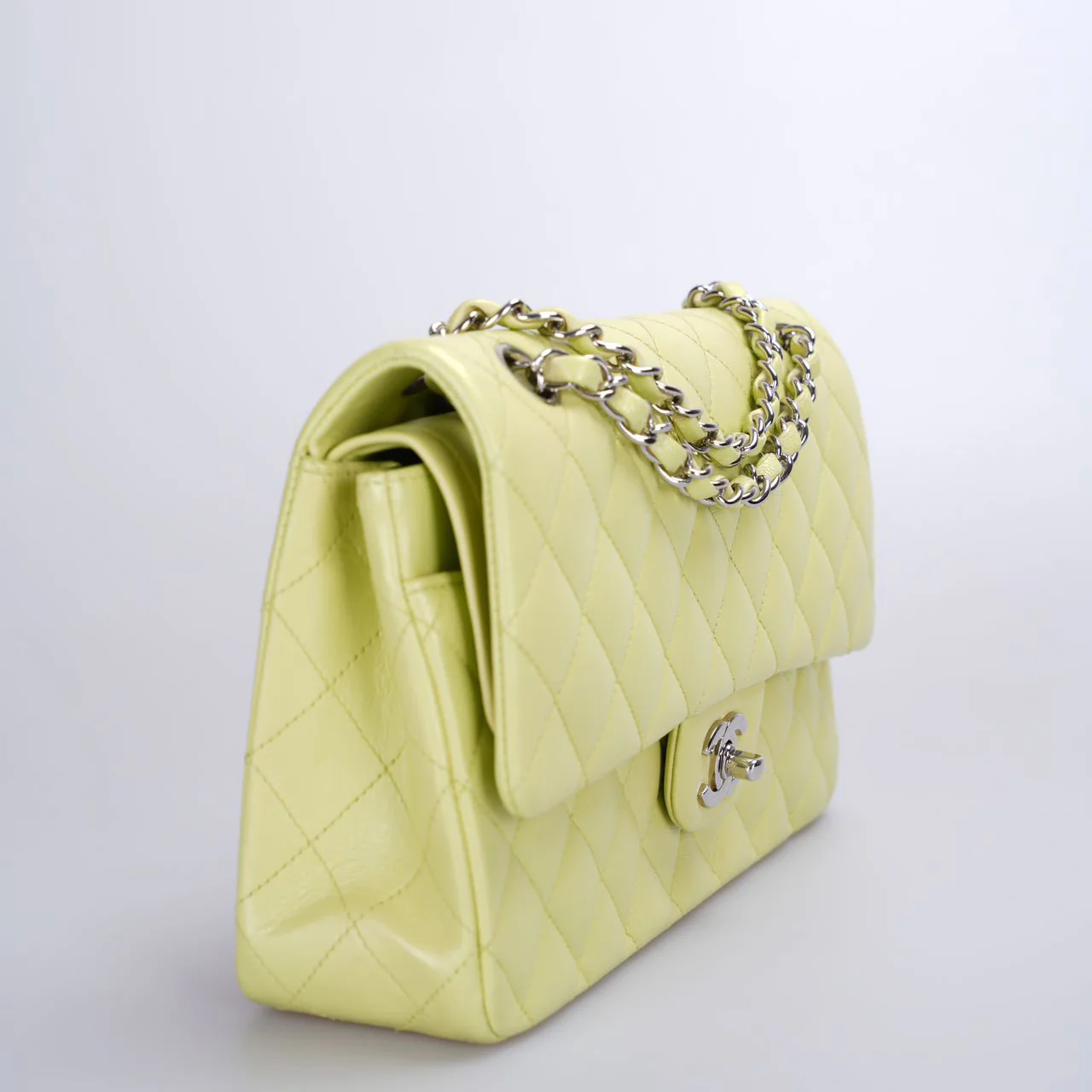 used-Chanel Medium Timeless Flap Bag in Pastel Butter Yellow-MILOURA