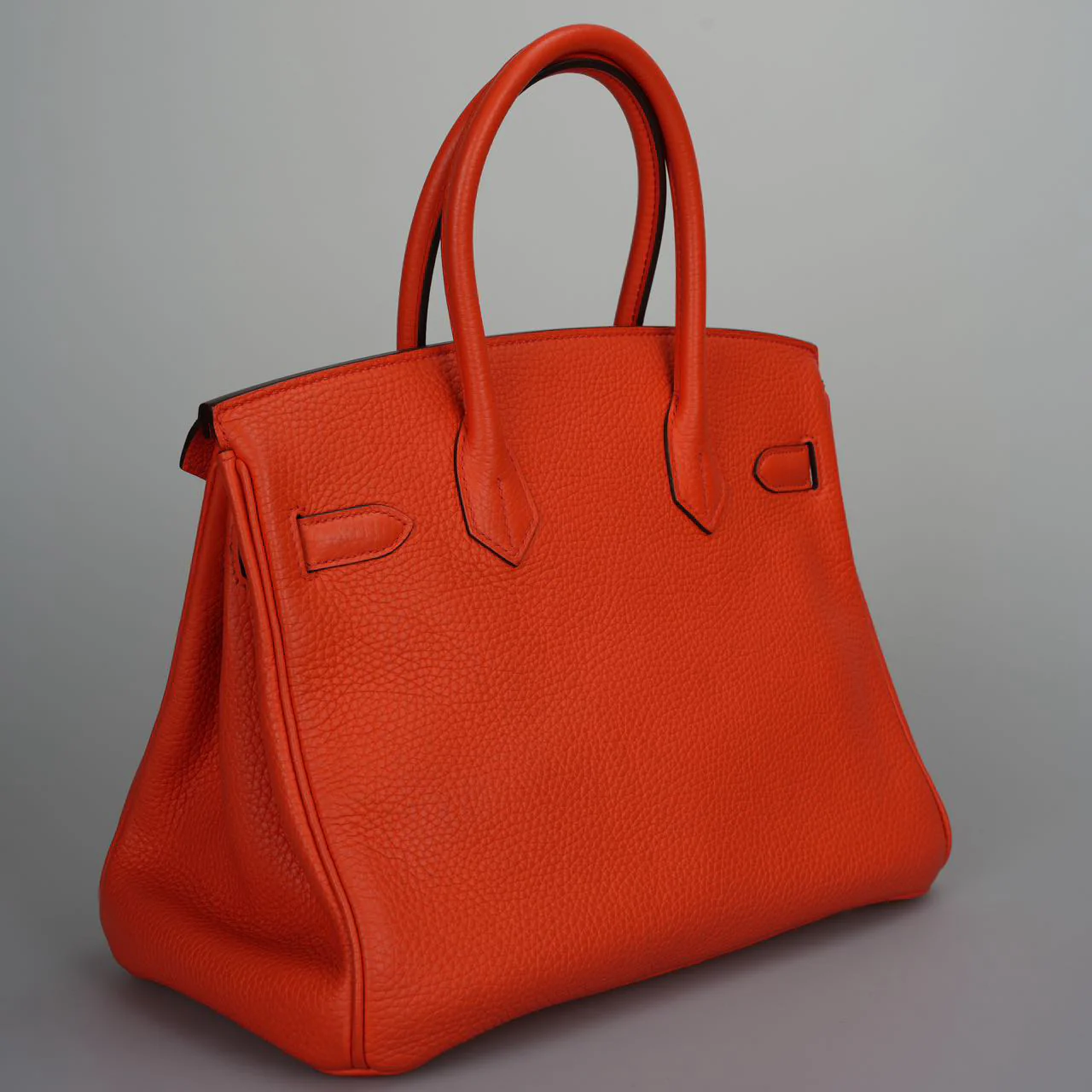 used-Hermes Birkin 30 Handbag in Orange Togo Leather with Gold Hardware-MILOURA