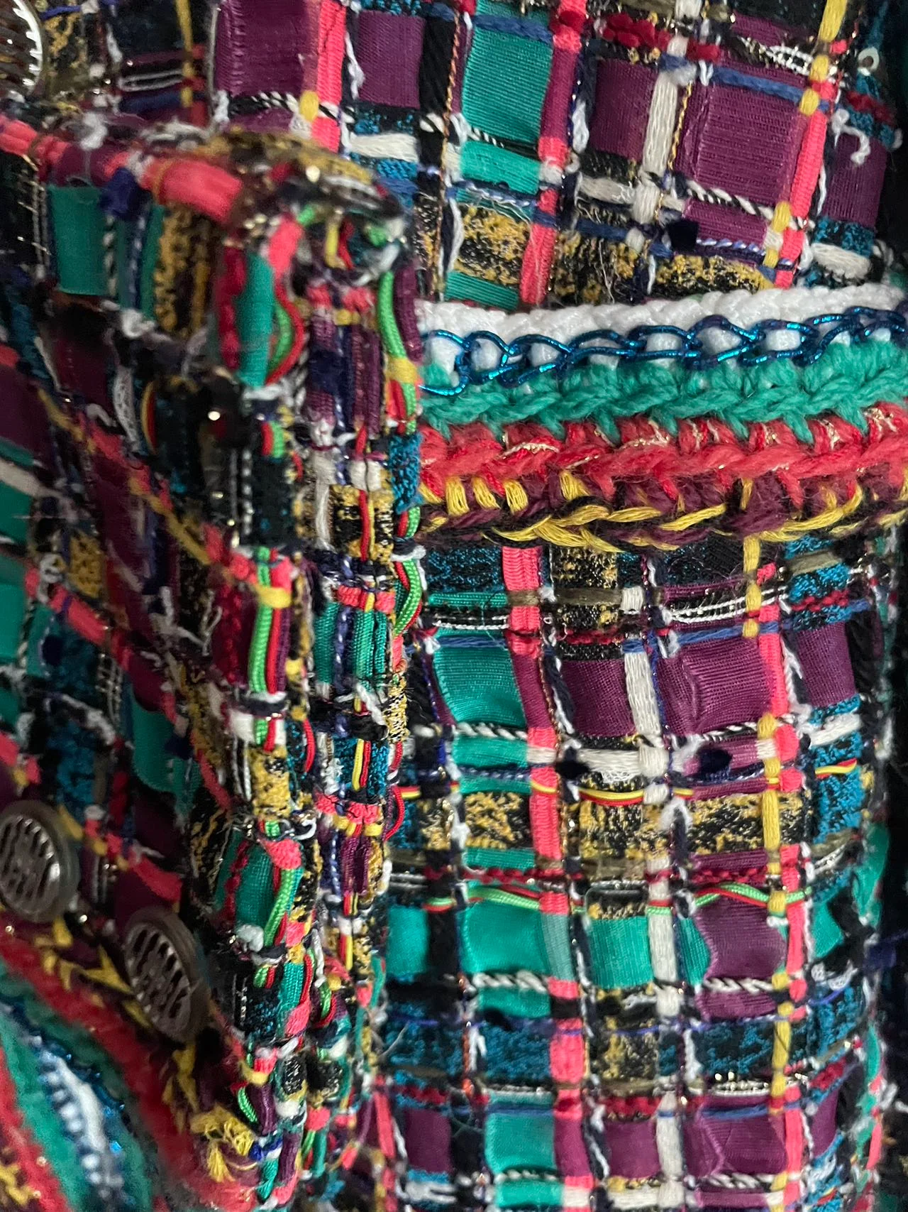 used-Chanel 2017 Tweed Pattern Evening Jacket-MILOURA