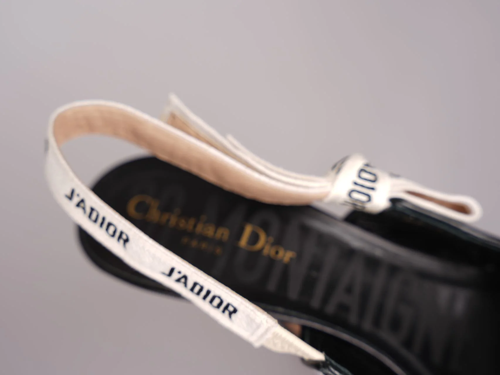 used-Dior J'Adior sandals in black and white houndstooth canvas size 38-MILOURA