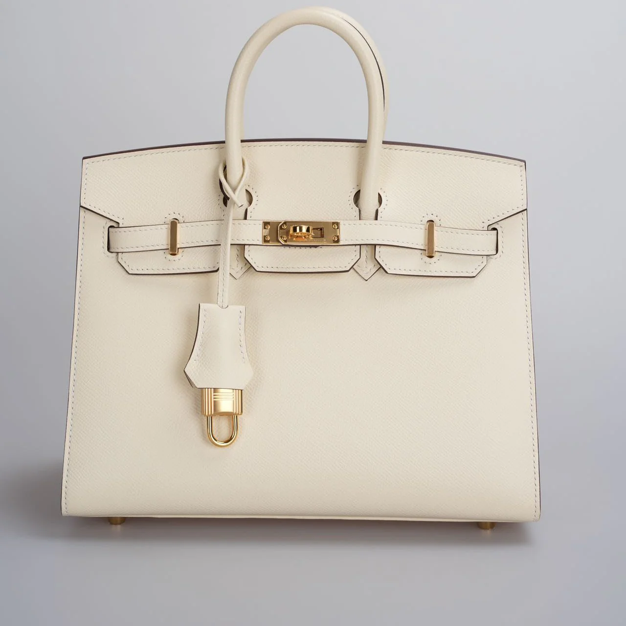 used-Hermes Birkin 25cm Sellier Bag in Nata Epsom Gold Hardware-MILOURA
