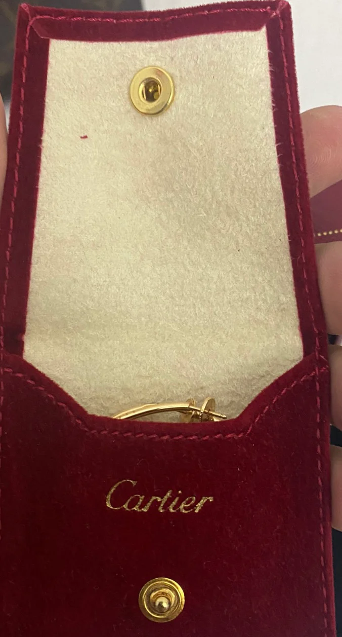 used-Cartier Juste un Clou earrings 18k Rose Gold hoop-MILOURA