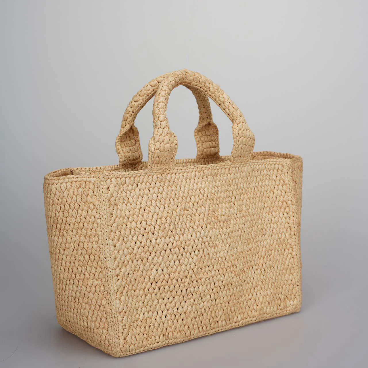 used-Celine Small Cabas Thais in Raffia and Calfskin-MILOURA