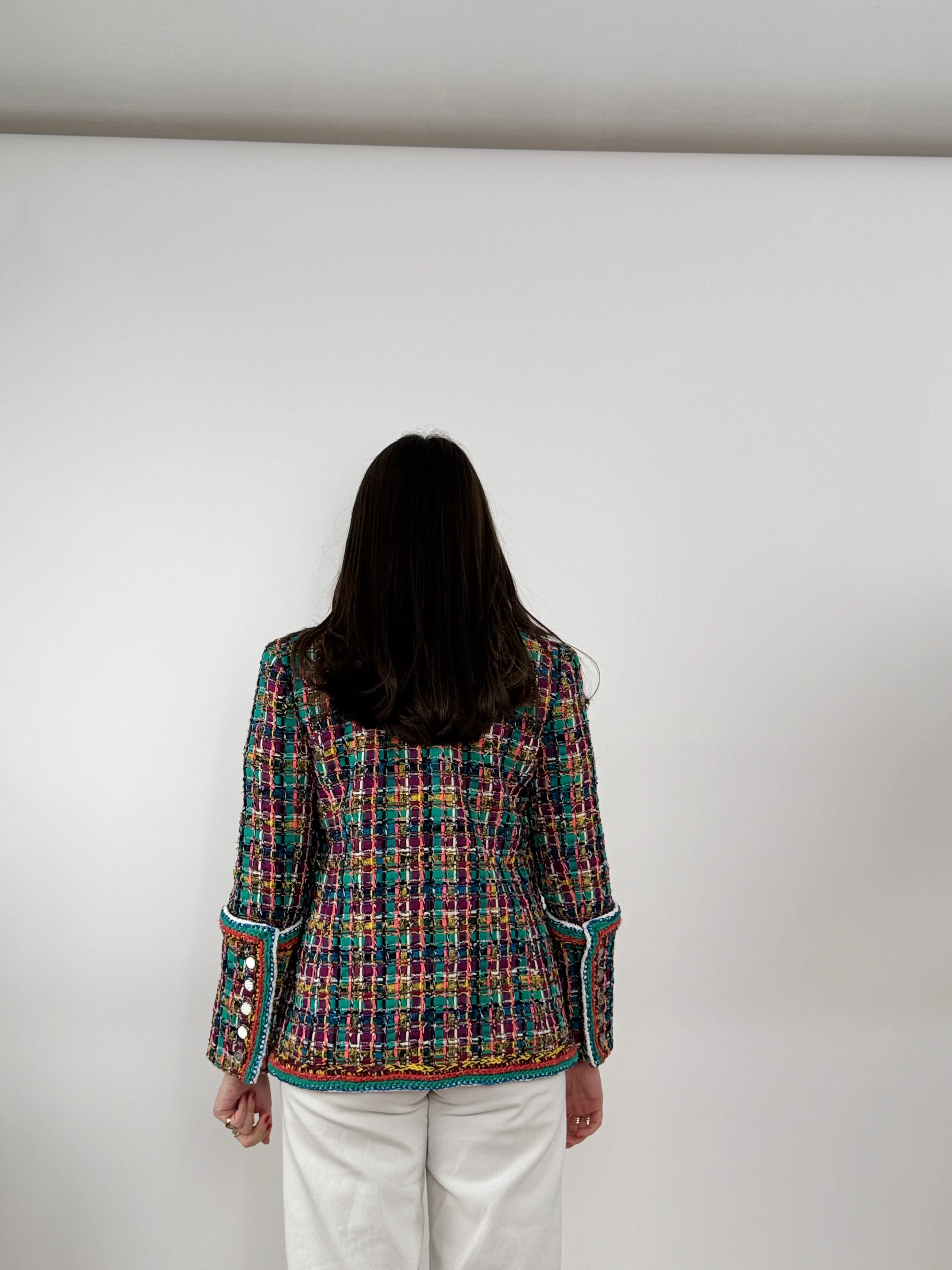 used-Chanel 2017 Tweed Pattern Evening Jacket-MILOURA