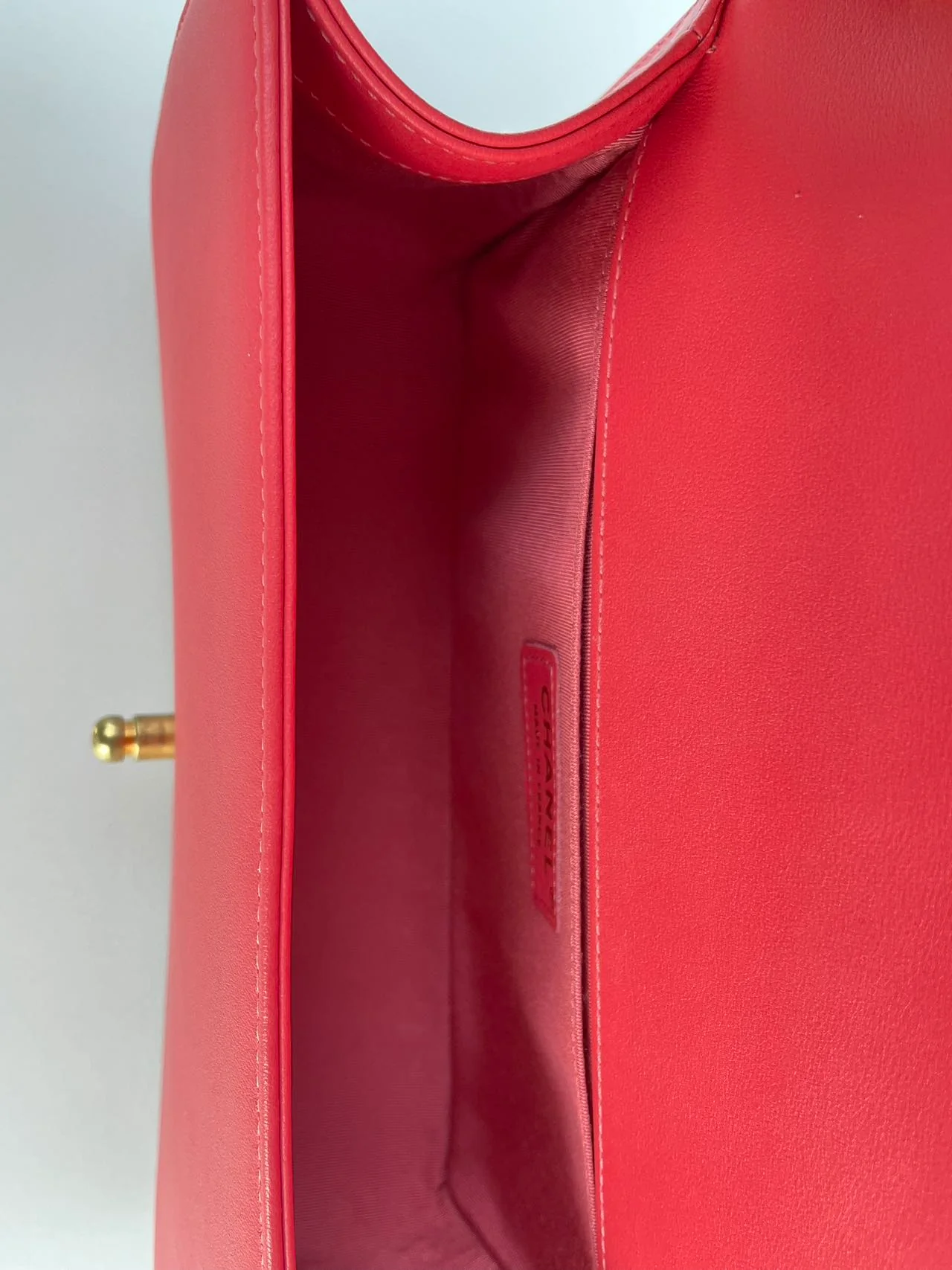 used-Chanel Medium Leboy Bag in Hot Pink with Gold Hardware-MILOURA