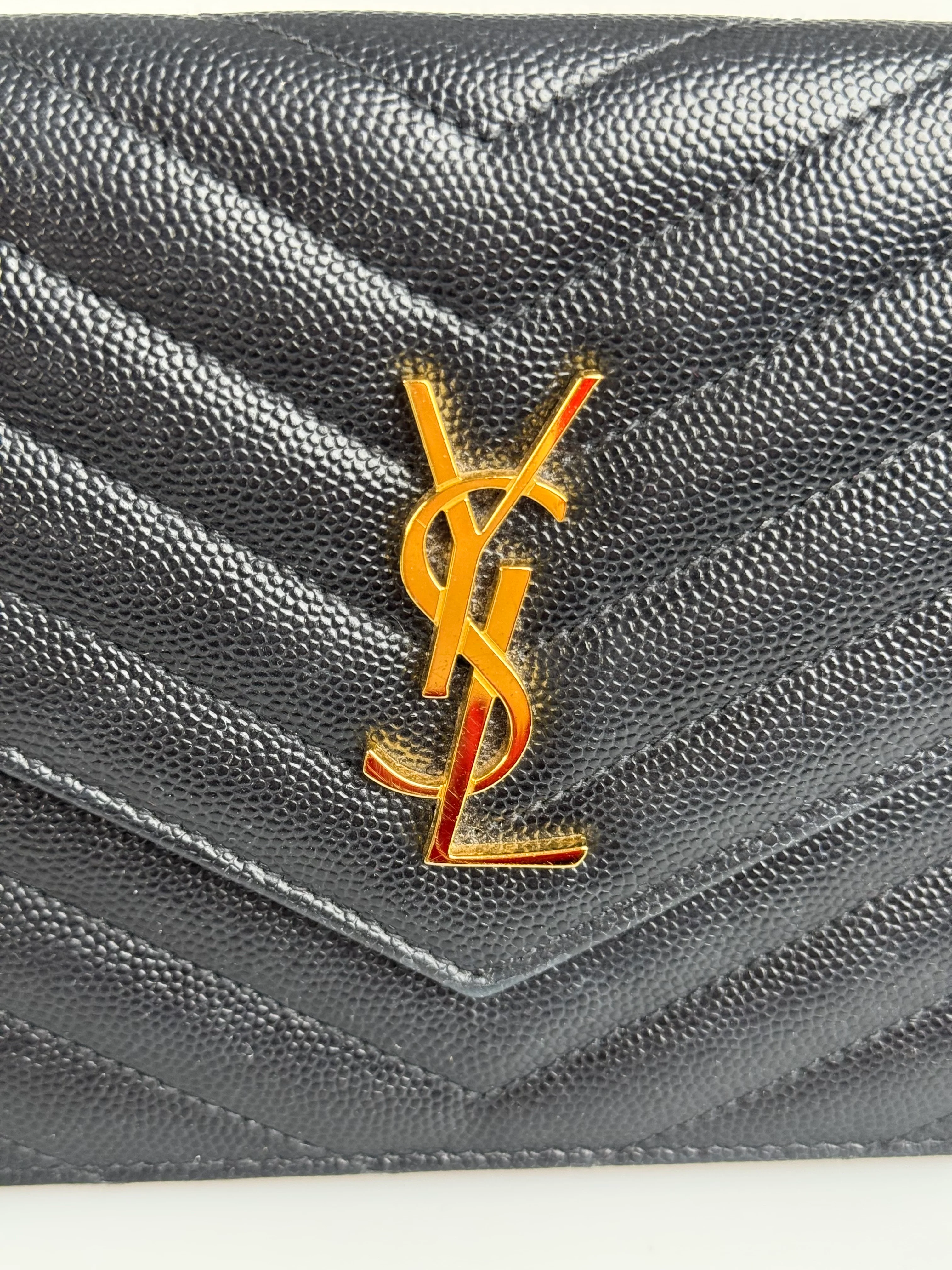 used-Saint Laurent YSL Chain Wallet Monogram NeroWallet On A Chain bag-MILOURA