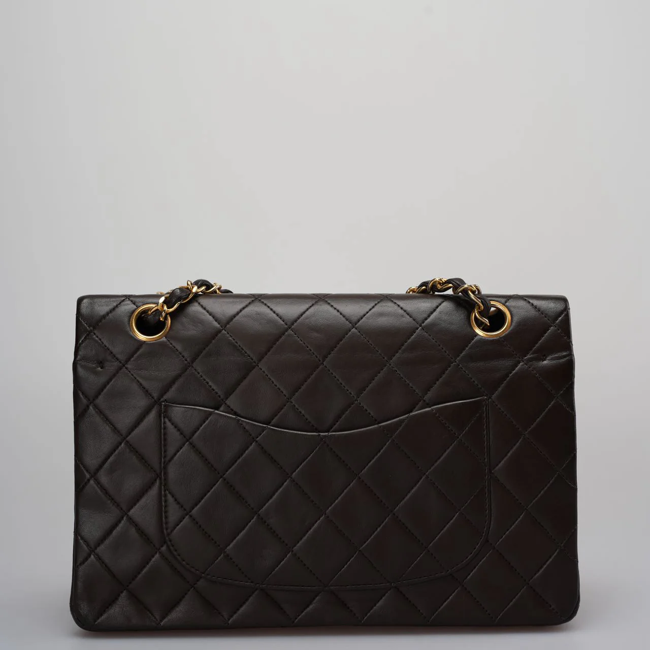 used-Chanel Vintage timeless Flap Bag in Chocolate Brown With Gold Hardware 24k Gold Hardware-MILOURA