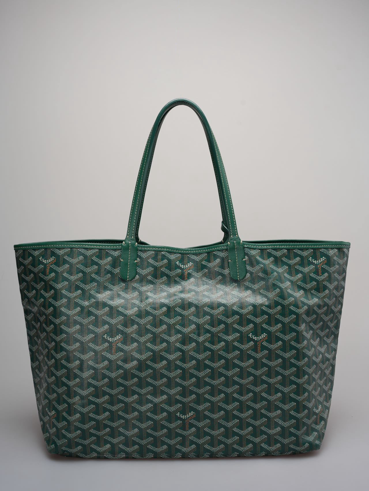 used-Goyard Saint Louis PM Green Shoulder Tote Bag -MILOURA