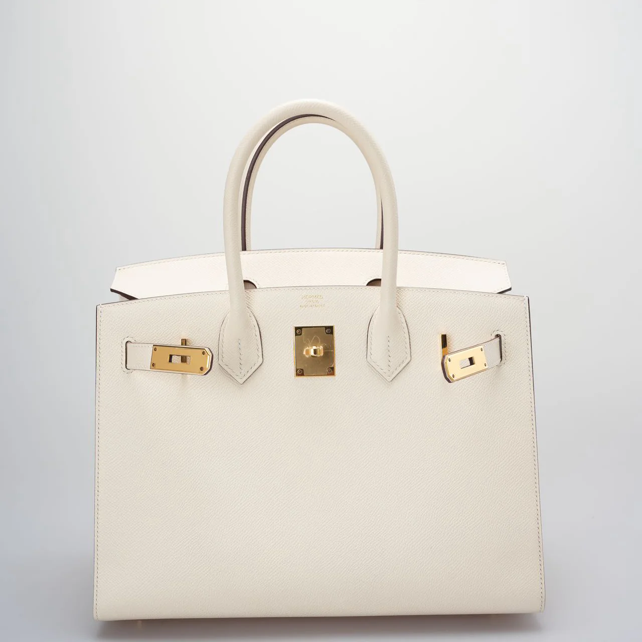 used-Hermes Birkin 30 sellier Bag In Nata Epsom Leather with Gold Hardware-MILOURA