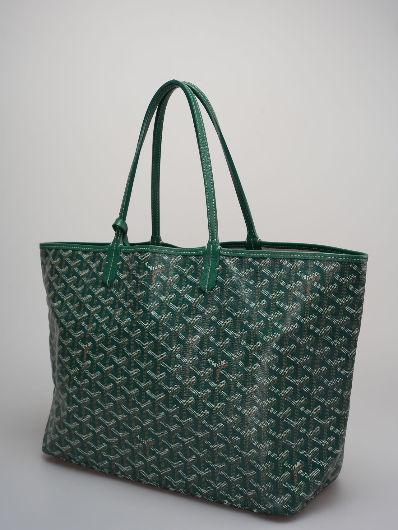 used-Goyard Saint Louis PM Green Shoulder Tote Bag -MILOURA