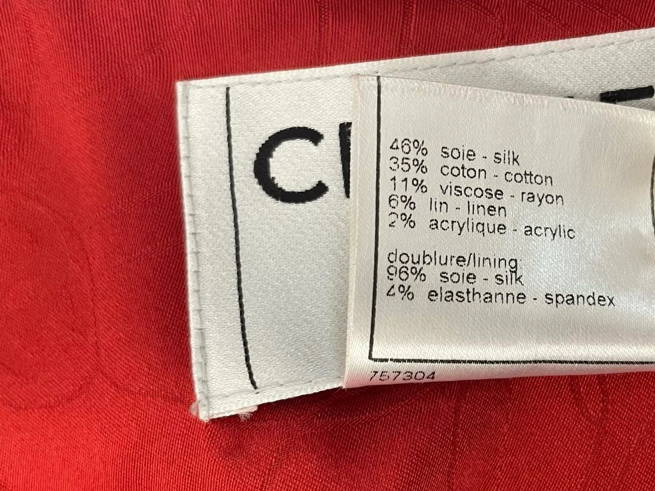 used-Chanel Red Tweed Evening Jacket FR 38-MILOURA