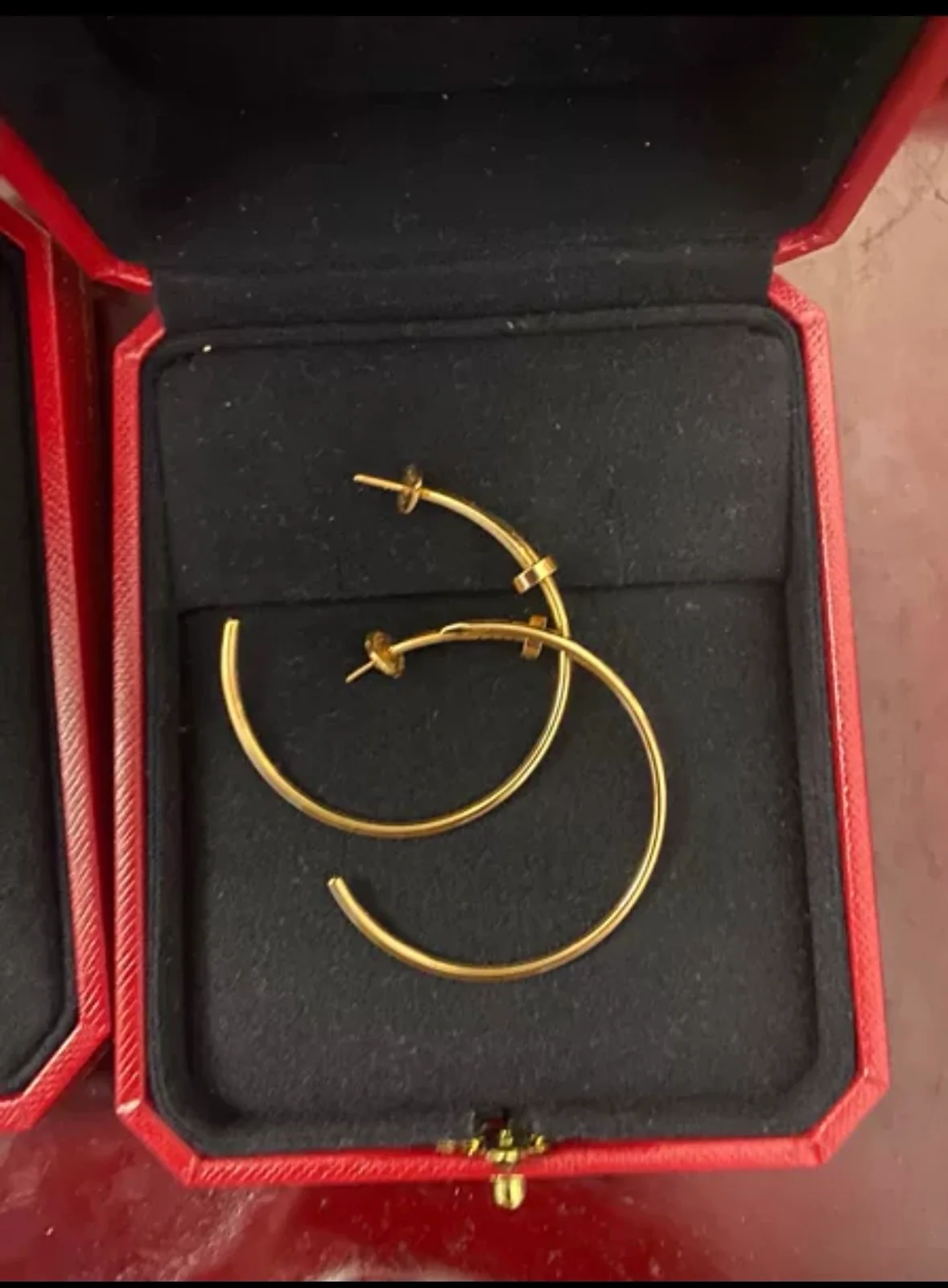 used-Cartier Juste un Clou earrings 18k Rose Gold hoop-MILOURA