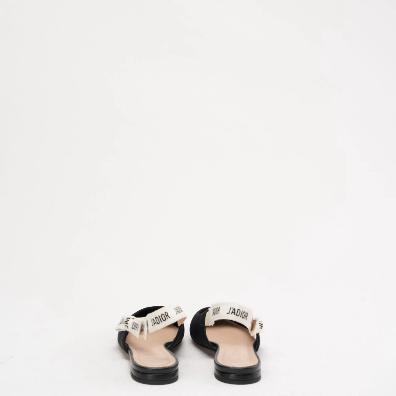Christian Dior Ribbon Black Fabric J'adior Slingback Size 38.5