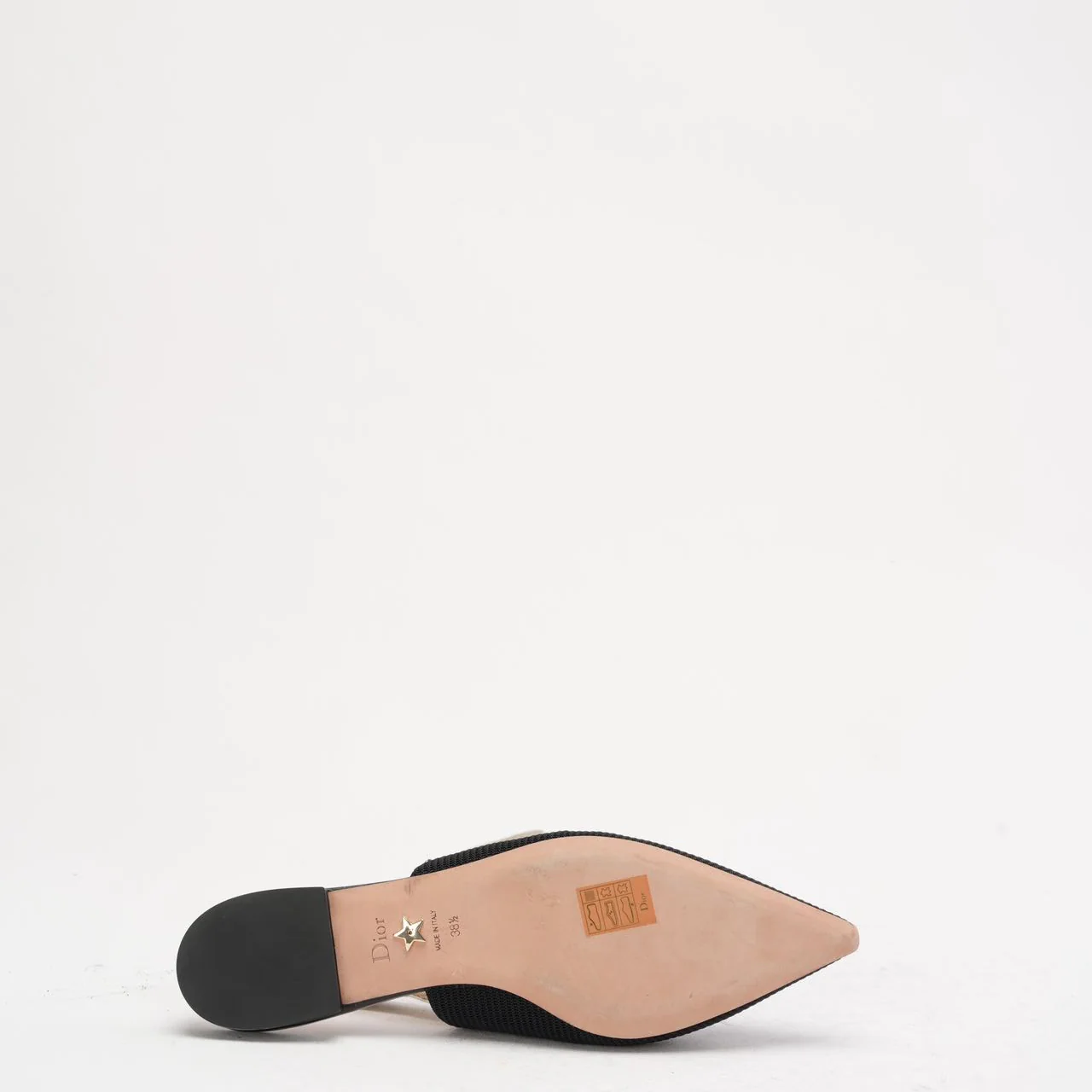 Christian Dior Ribbon Black Fabric J'adior Slingback Size 38.5