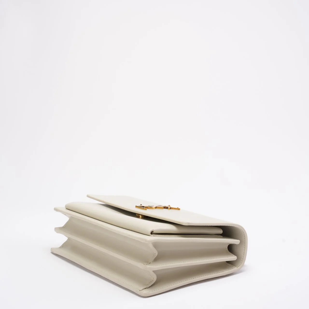 Saint Laurent White Calfskin Medium Monogram Sunset 2021