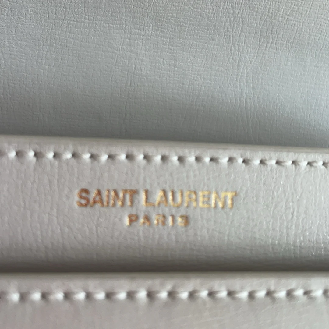 Saint Laurent White Calfskin Medium Monogram Sunset 2021