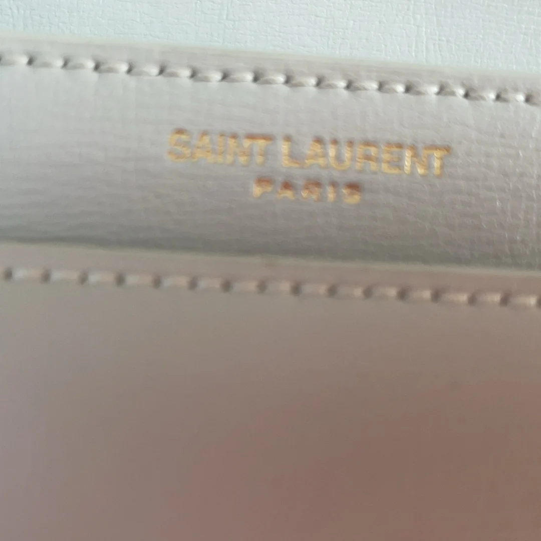 Saint Laurent White Calfskin Medium Monogram Sunset 2021