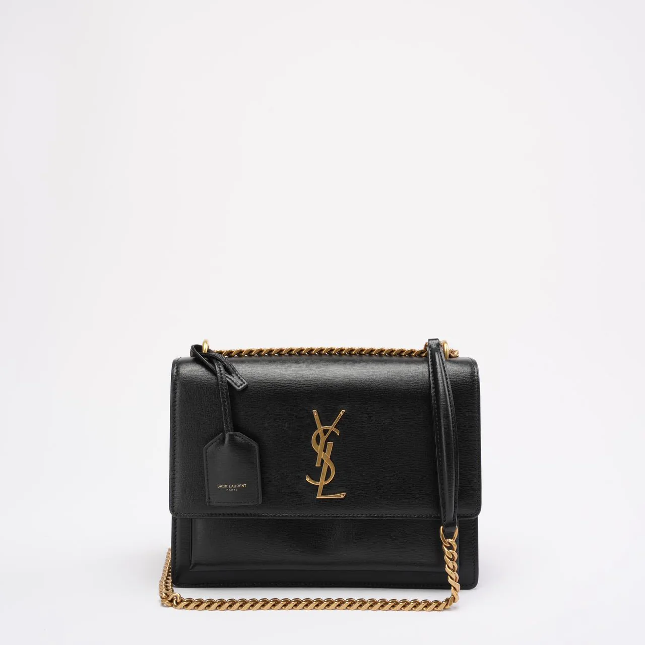Saint Laurent Black Calfskin Medium Monogram Sunset 2021