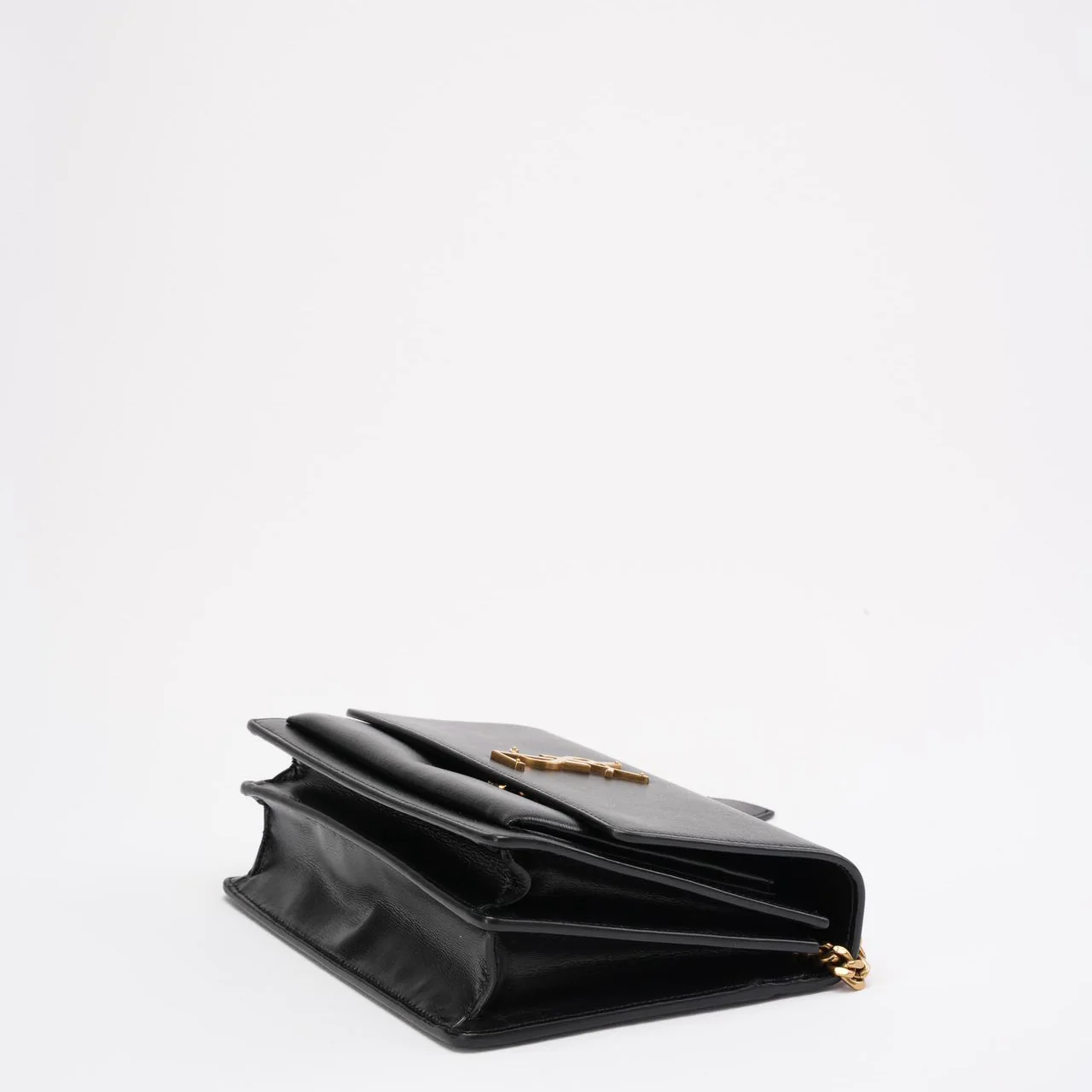 Saint Laurent Black Calfskin Medium Monogram Sunset 2021