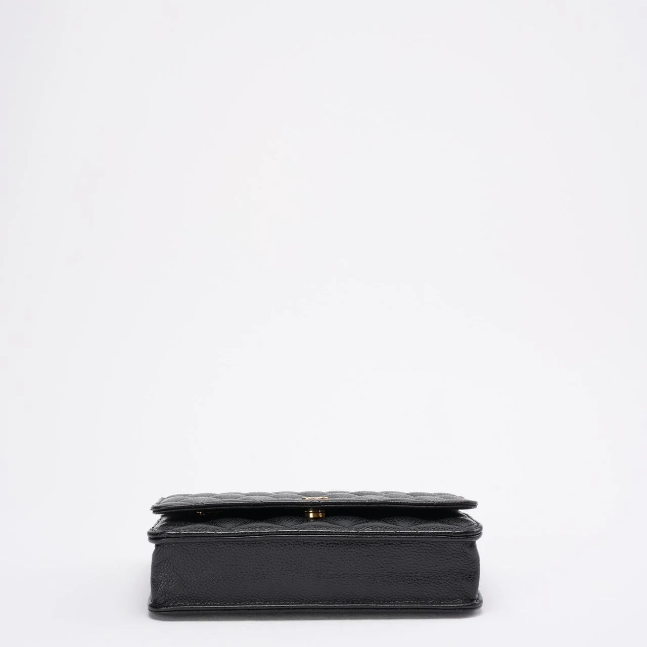 Chanel Black Quilted Caviar Leather Classic Wallet on Chain 2021