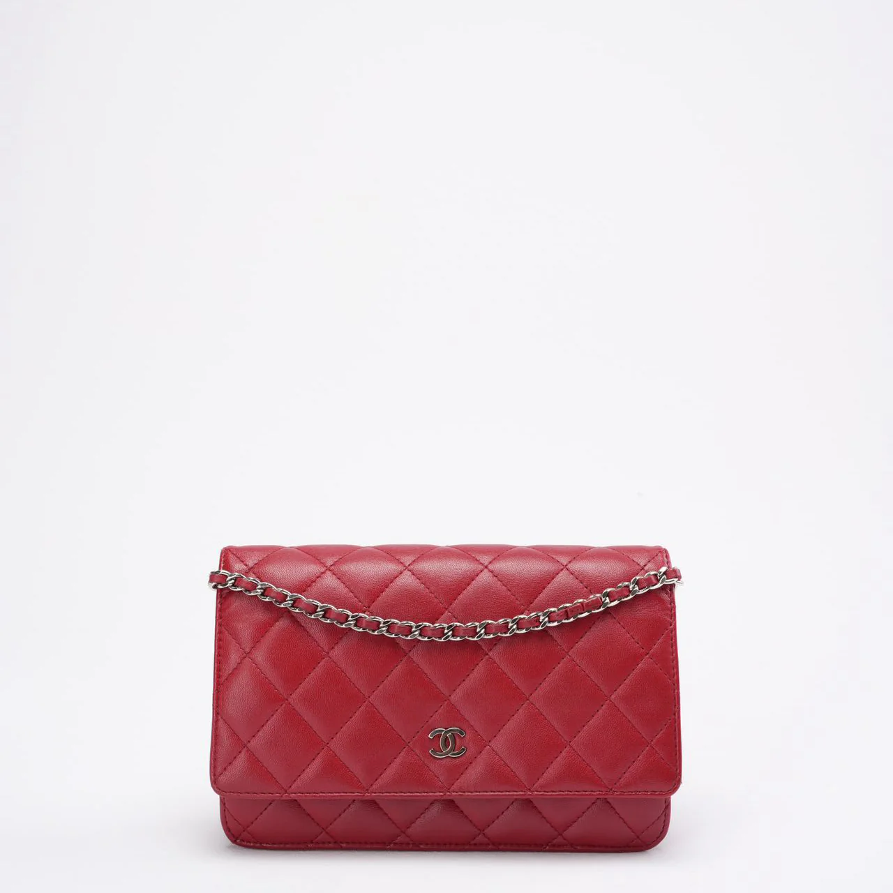 Chanel Red Lambskin Wallet on Chain (WOC) 2011