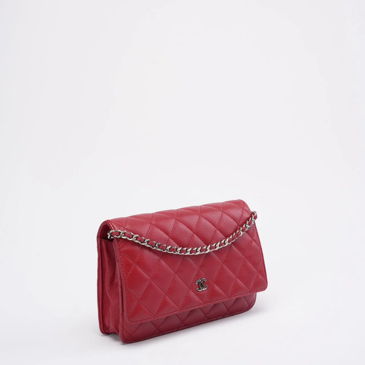 Chanel Red Lambskin Wallet on Chain (WOC) 2011