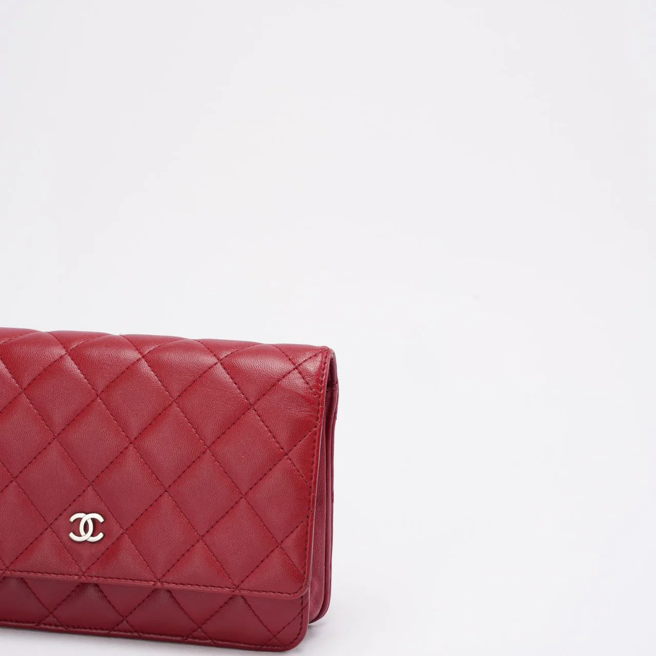 Chanel Red Lambskin Wallet on Chain (WOC) 2011