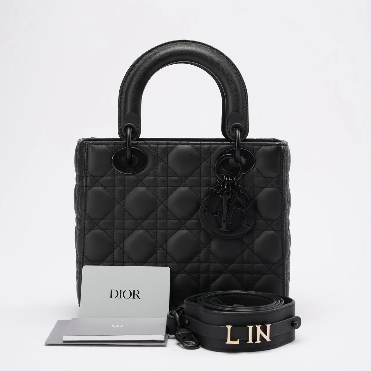 Christian Dior Matte Black Small Lady Dior Bag 2020