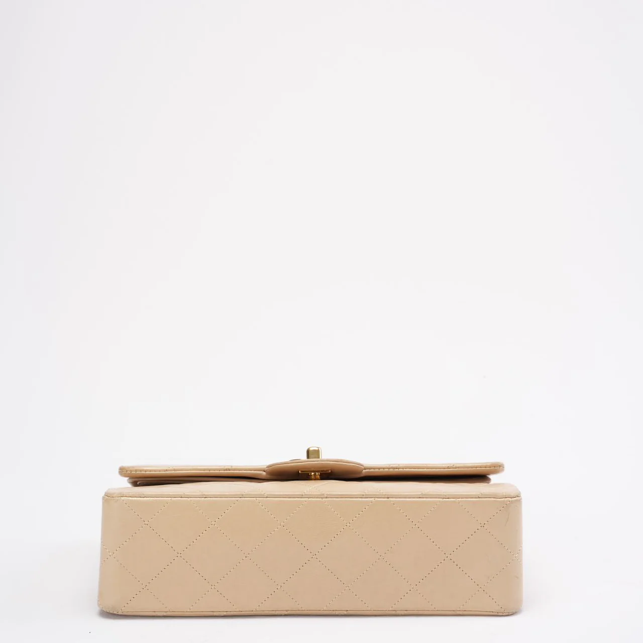 Chanel Vintage Beige Small Classic Double Flap Bag 1994