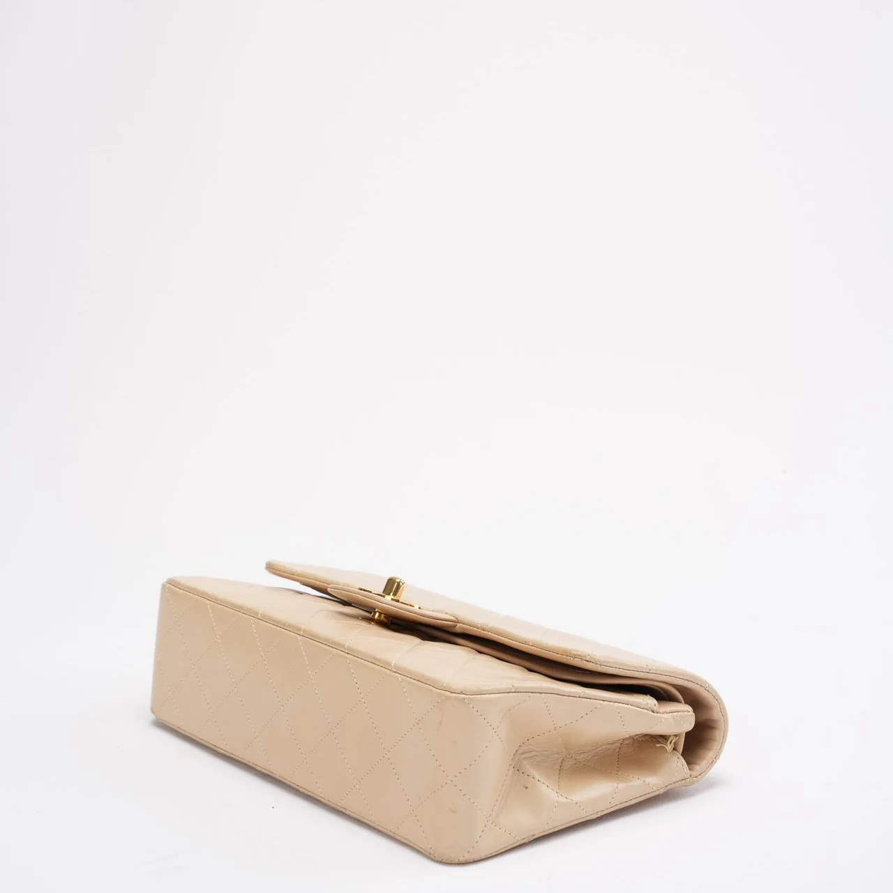 Chanel Vintage Beige Small Classic Double Flap Bag 1994