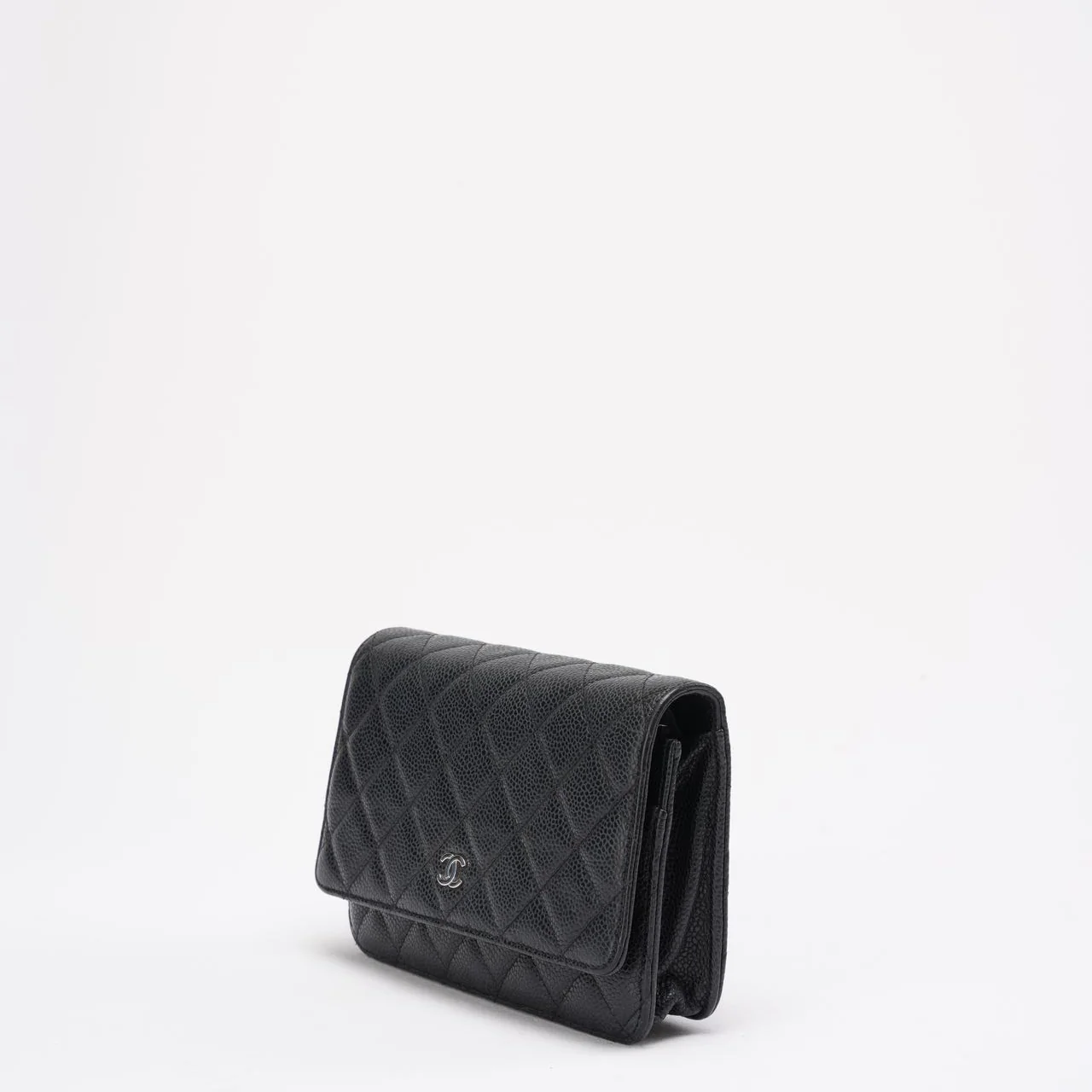 Chanel Black Caviar Leather Wallet on Chain(WOC) 2020