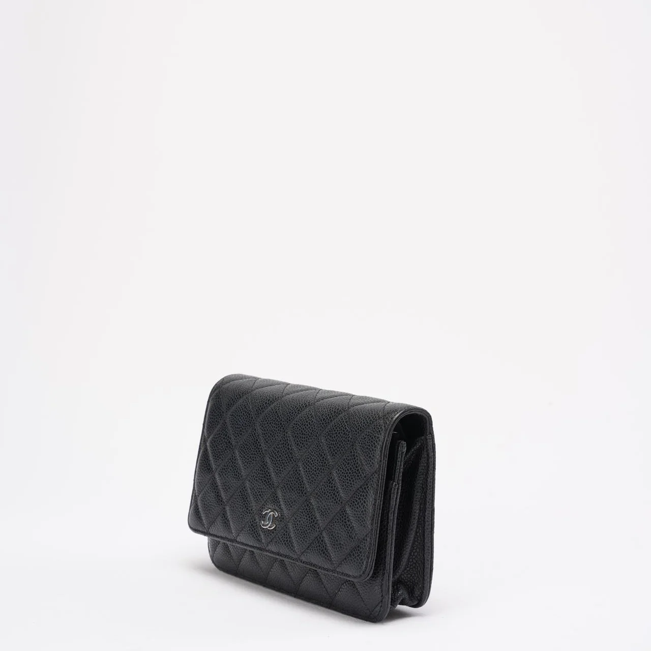 Chanel Black Caviar Leather Wallet on Chain(WOC) 2014