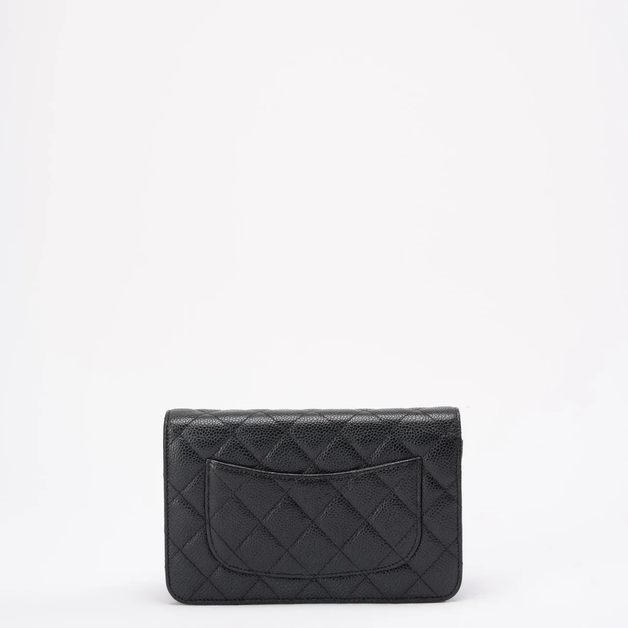 Chanel Black Caviar Leather Wallet on Chain(WOC) 2014