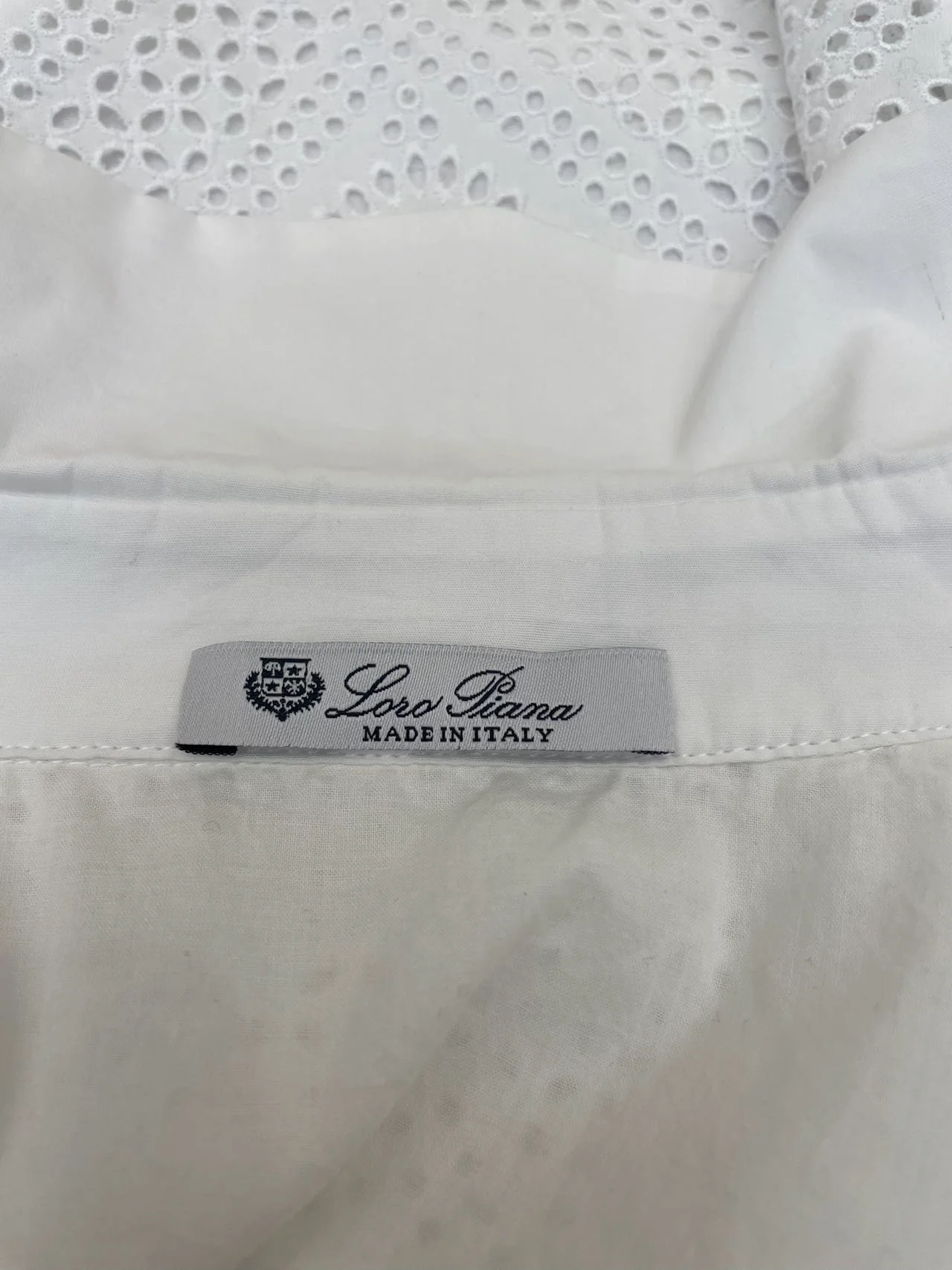 Loro Piana Embroidered White Dress – FR 38