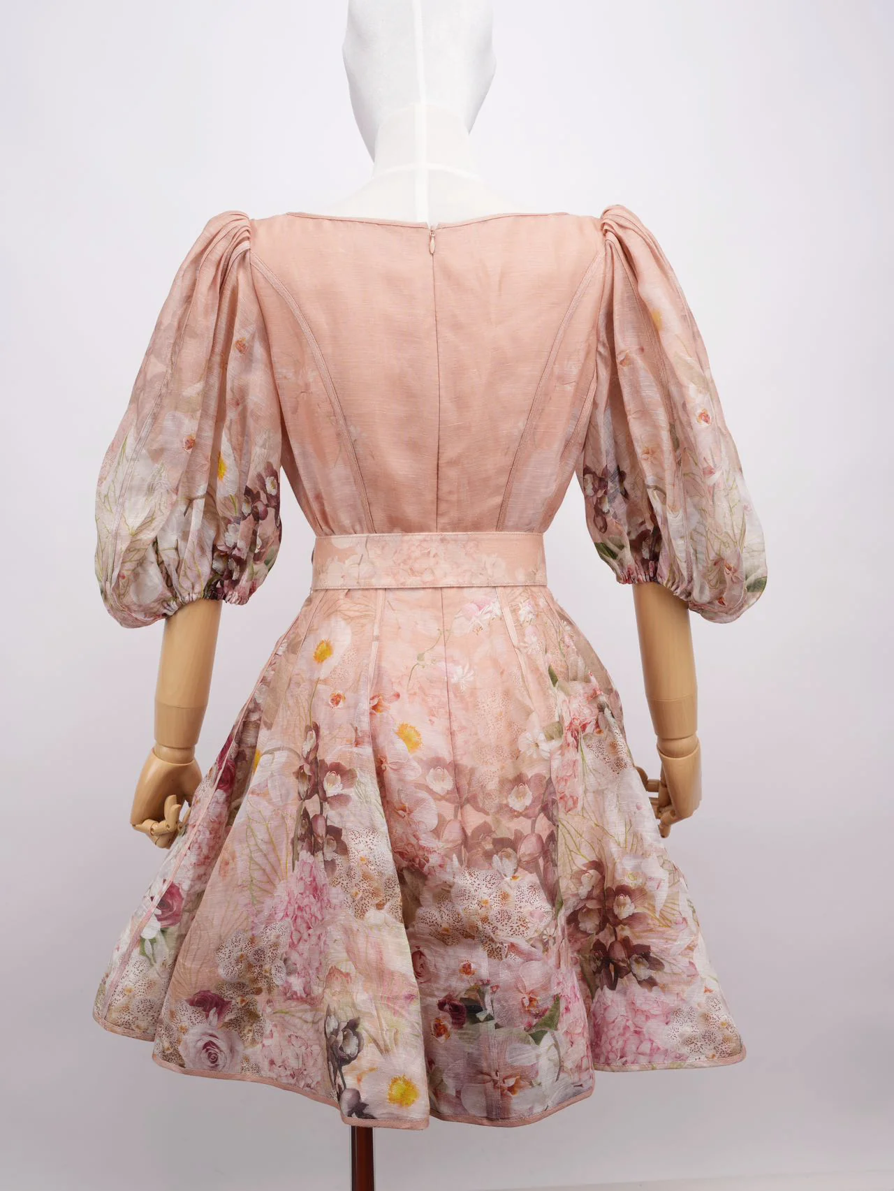 Zimmermann Women's Dancer Floral Puff-Sleeve Mini Dress size 2