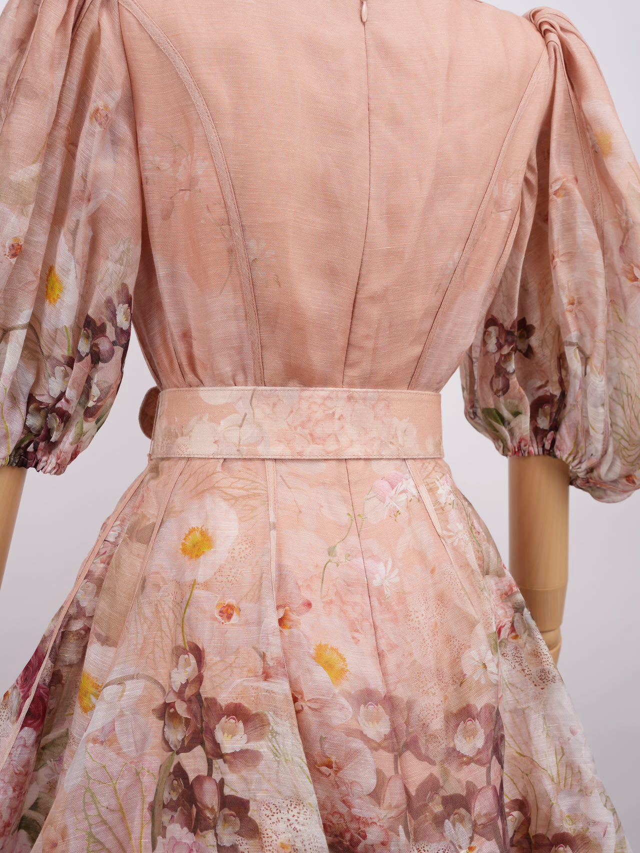 Zimmermann Women's Dancer Floral Puff-Sleeve Mini Dress size 2