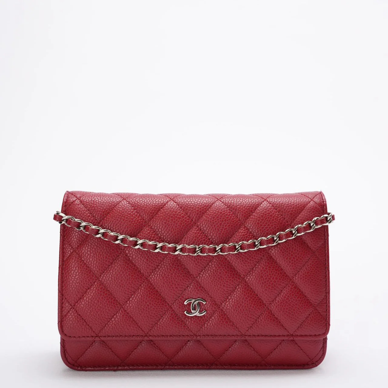 Chanel Wallet on Chain( woc) Bag Red Caviar Leather
