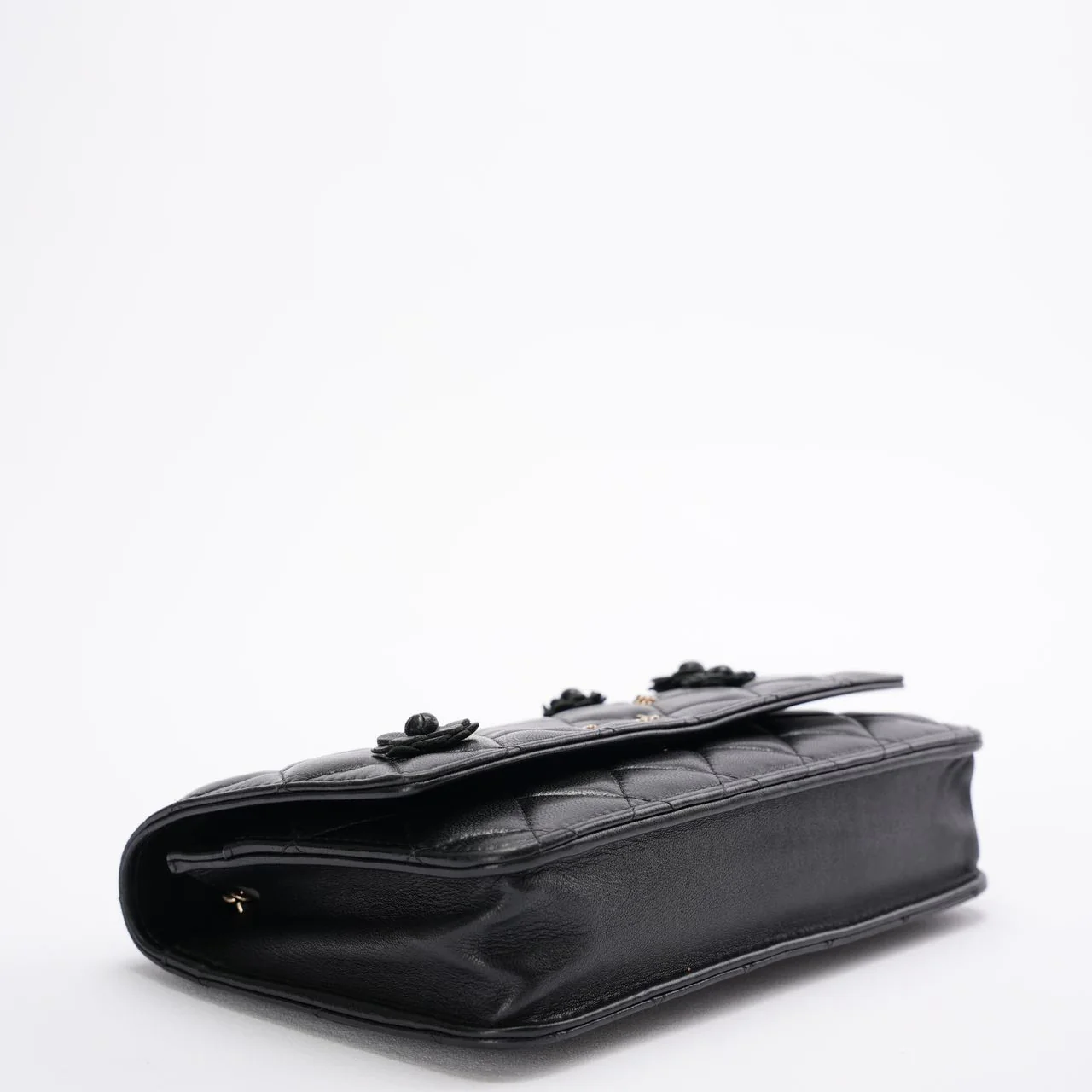 Chanel Wallet On Chain(woc) Black Camelia