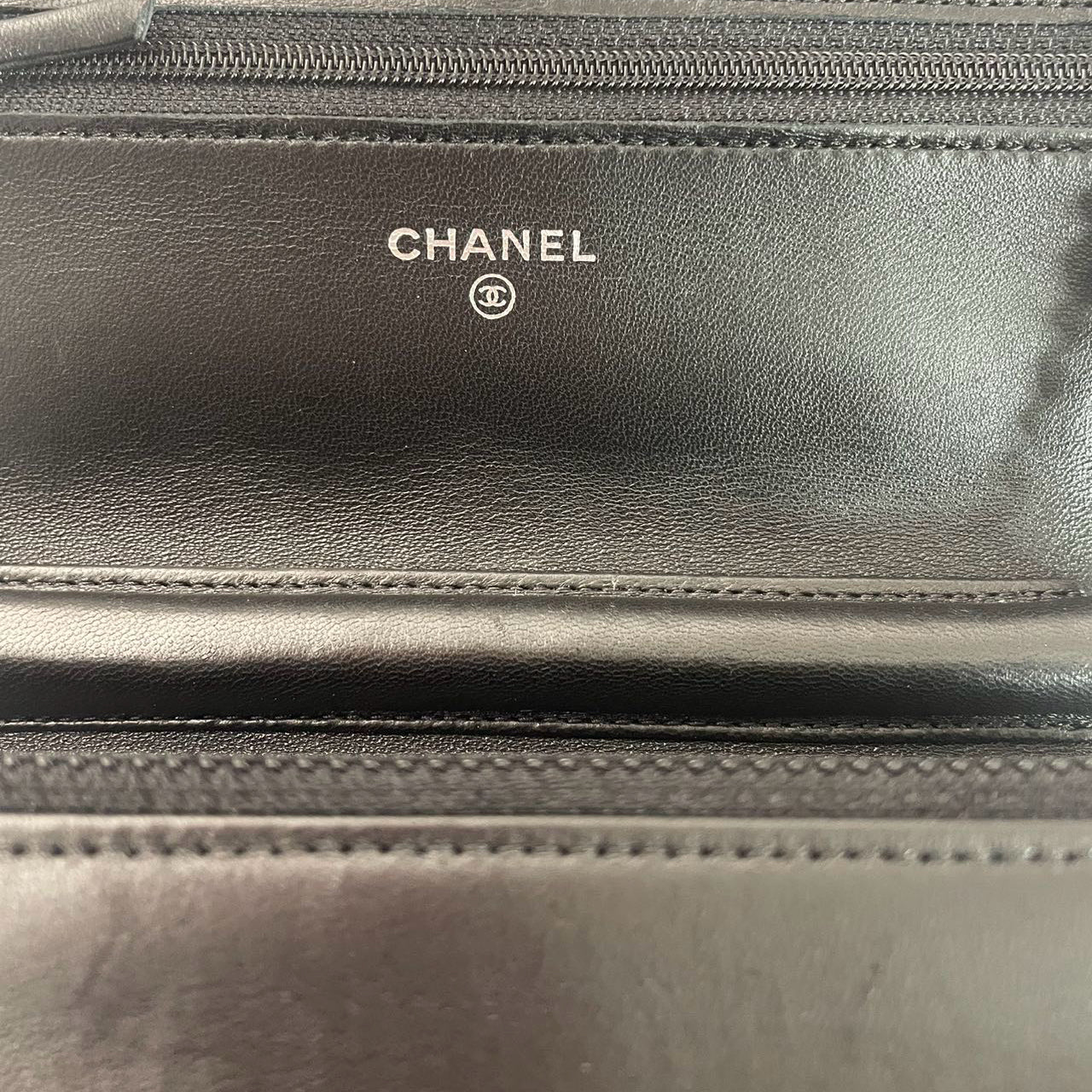 Chanel Black Classic Wallet on Chain (WOC) 2018